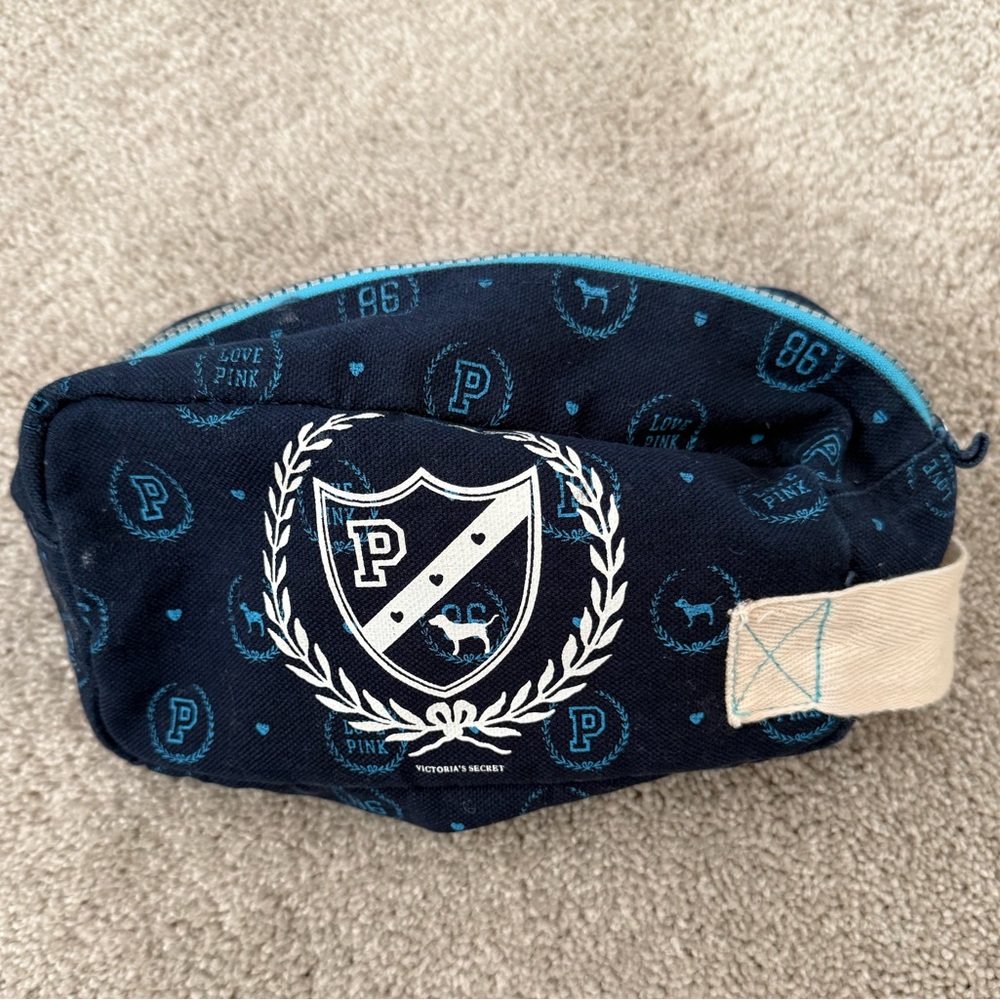 Pink Victoria’s Secret Vintage Cosmetic Bag | blue
